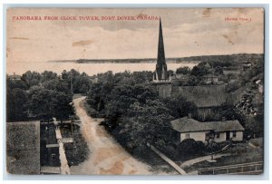 1910 Panorama From Clock Tower Port Dover Canada Posted Antique Postcard 