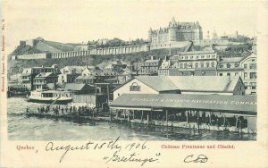 Quebec Canada Chateau Frontenac Citadel Montreal Import C-1910 Postcard 21-11184