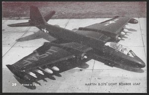 ARCADE CARD Martin B 57B Light Bomber USAF Bomber Airplane