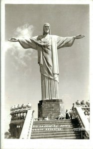 Brazil Rio De Janeiro Brasil Cristo Redentor Vintage RPPC 07.92