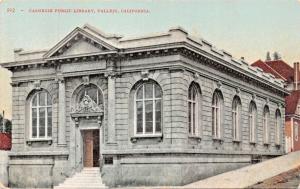 VALLEJO CALIFORNIA~CARNEGIE PUBLIC LIBRARY-EDWARD MITCHELL PUBL POSTCARD 1910s