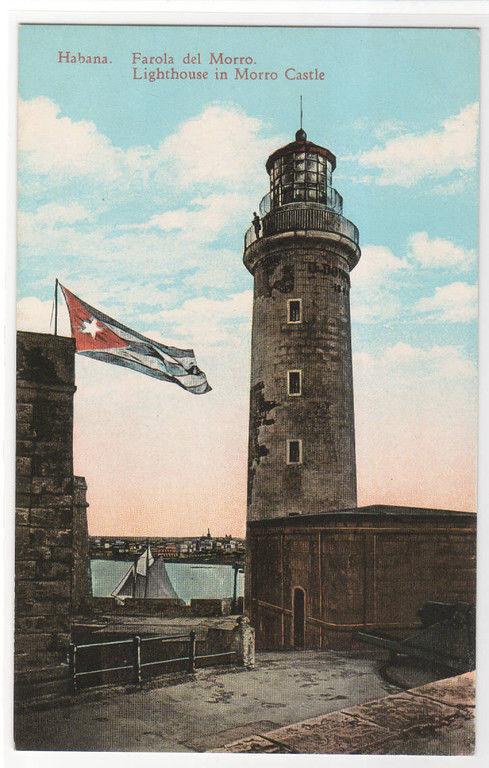 Lighthouse Morro Castle Havana Cuba 1910s postcard