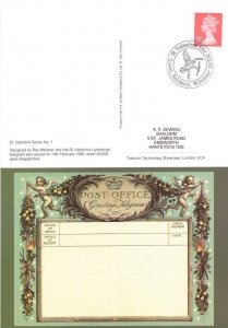 1936 Post Office Valentines Day Telegram FDC 2x Postcard s