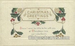 Christmas writing on back 