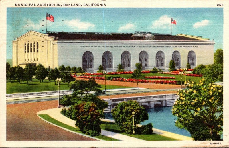 California Oakland Municipal Auditorium 1937