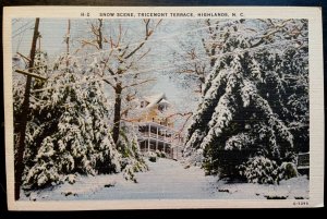 Vintage Postcard 1930-1945 Tricemont Terrace,  Highland, North Carolina (NC)