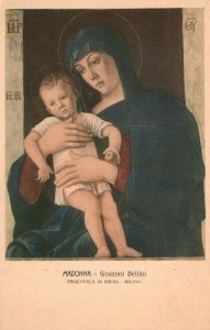 Vintage Postcard 1910's Madonna Giovanni Bellini Pinacoteca De Brera Milan Italy