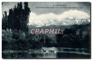 Grenoble Old Postcard The chain of the Alps view of the edges of the & # 39isere