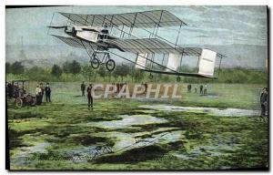 Old Postcard Jet Aviation Henri Farman breaking the record of & # 39aeroplane