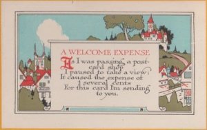 Bought This From A Card Shop Love Thinking Of You Poetry Poem Antique Postcard