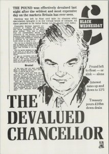 Politics Postcard-The Devalued Chancellor,Norman Lamont,Black Wednesday RR13436