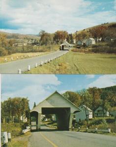 (2 cards) Covered Bridge on South Wheelock Road - Lyndon VT, Vermont