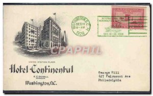 Letter USA Hotel Continental Washington December 14, 1928