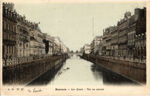 CPA Rennes Les Quais, Vue en amont FRANCE (1015640)