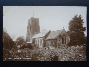 Suffolk EARL SOHAM St Mary's Church - Old RP Postcard by Christchurch