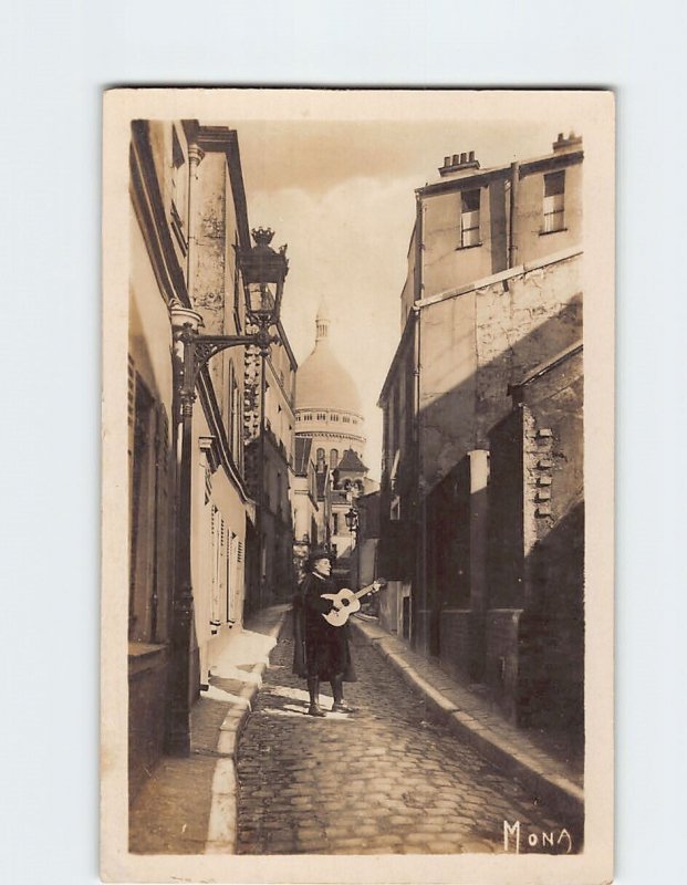 Postcard La rue Saint-Rustique, Montmartre, Paris, France