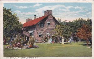 Michigan Detroit Log Cabin Palmer Park 1917 Curteich