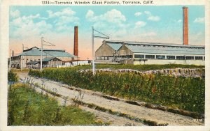 c1920 Postcard; Torrance Window Glass Factory, Torrance CA, Kashower Co Unposted