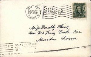 Butte Montana MT Mining Miner Drilling c1910 Vintage Postcard