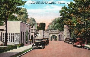 Vintage Postcard 1930s War Relic Museum at Point Park Lookout Mtn Chattanooga TN