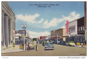 Cleveland Street , Looking East , CLEARWATER , Florida , 1930-40s