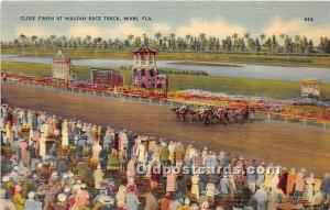 Close Finish at Hialeah Race Track Miami, Florida, FL, USA Horse Racing 1939 