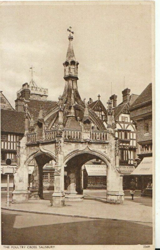 Wiltshire Postcard - The Poultry Cross - Salisbury - TZ11133