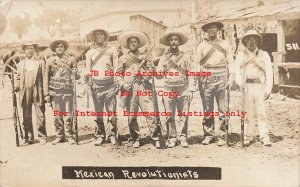 Mexico Border War, RPPC, Mexican Revolutionists, Rifles & Bandoliers of Bullets