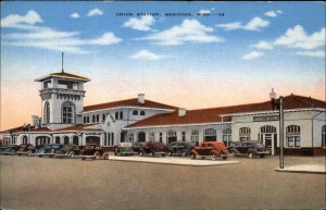 Meridian Mississippi MS Union Railroad Train Station Vintage Postcard