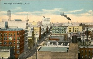 Dallas Texas Birdseye View c1900-20s Vintage Postcard