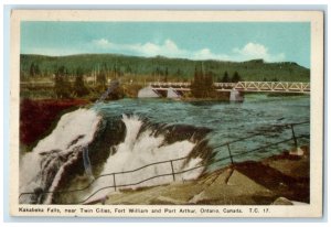1948 Kakabeka Falls Near Twin Cities Fort William Ontario Canada Postcard