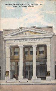 E48/ St Petersburg Florida Postcard 1916 American Bank & Trust Building