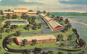 Sky Top Motel Kingston, New York Postcard