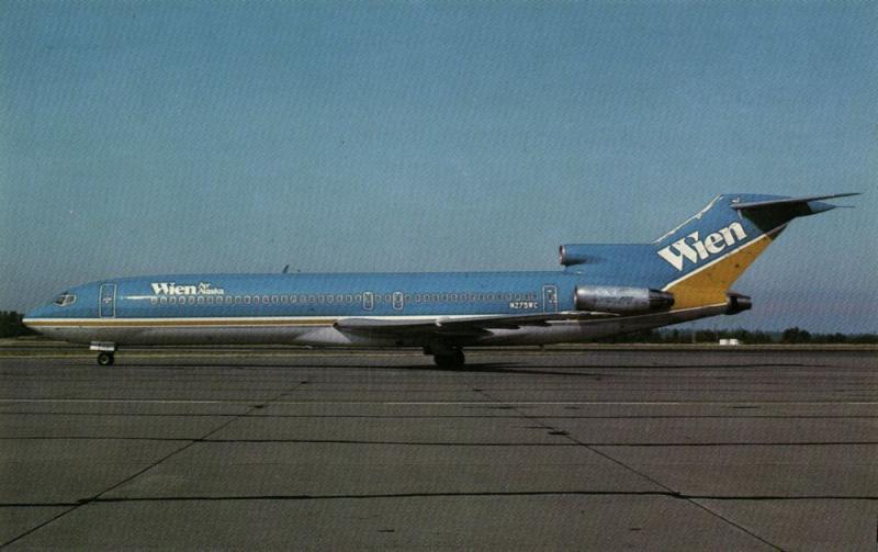 WIEN AIR ALASKA Boeing 727-277 Advanced (1980s) Airplane AeroGem Postcards