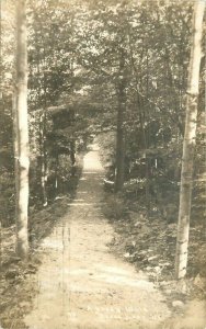 Bread Loaf Vermont Shady Walk 1933 RPPC Photo Postcard 20-9079