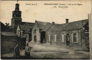 CPA guerre MÉHARICOURT Rue de l'Église (751104)