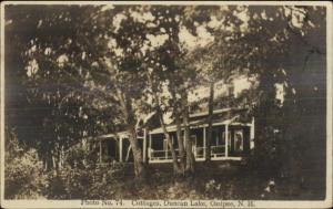 Ossipee NH Duncan Lake Cottage c1910 Real Photo Postcard