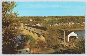 Canada~Hartland NB Covered Bridge Near Houlton Maine~St John River~Vintage PC