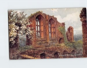 Postcard Windows Of Great Hall Kenilworth England