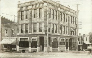 Chateaugay NY Bank Bldg c1910 Real Photo Postcard CRISP