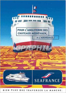 Modern Postcard For England of castles Medievaux has Collision SeaFrance