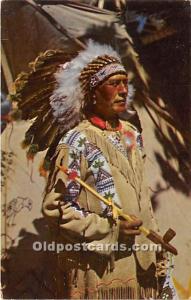 Chief Running Horse Indian Postcard