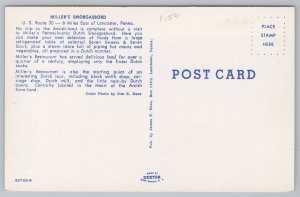 Roadside~Lancaster PA~Miller's Pennsylvania Dutch Smorgasbord~Vintage Postcard