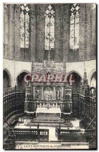 Old Postcard Saint Bertrand de Comminges The high altar and stained glass