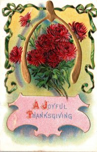 Thanksgiving Greetings With Wishbone 1915