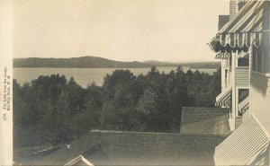 Postcard New Hampshire Newport Soo Nipi Park Lake Lodge #1376 Haverhill 23-9778