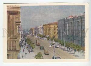 453300 USSR 1959 year Russia Smolensk Bolshaya Soviet street cars postcard