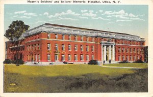 Masonic Soldiers And Sallors Memorial Hospital Utica, New York USA Unused 