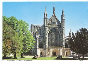Hampshire Postcard - Winchester Cathedral - The West Front      AB2094 