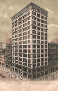 Vintage Postcard 1905 Camplain Building And Boston Store Chicago Illinois ILL